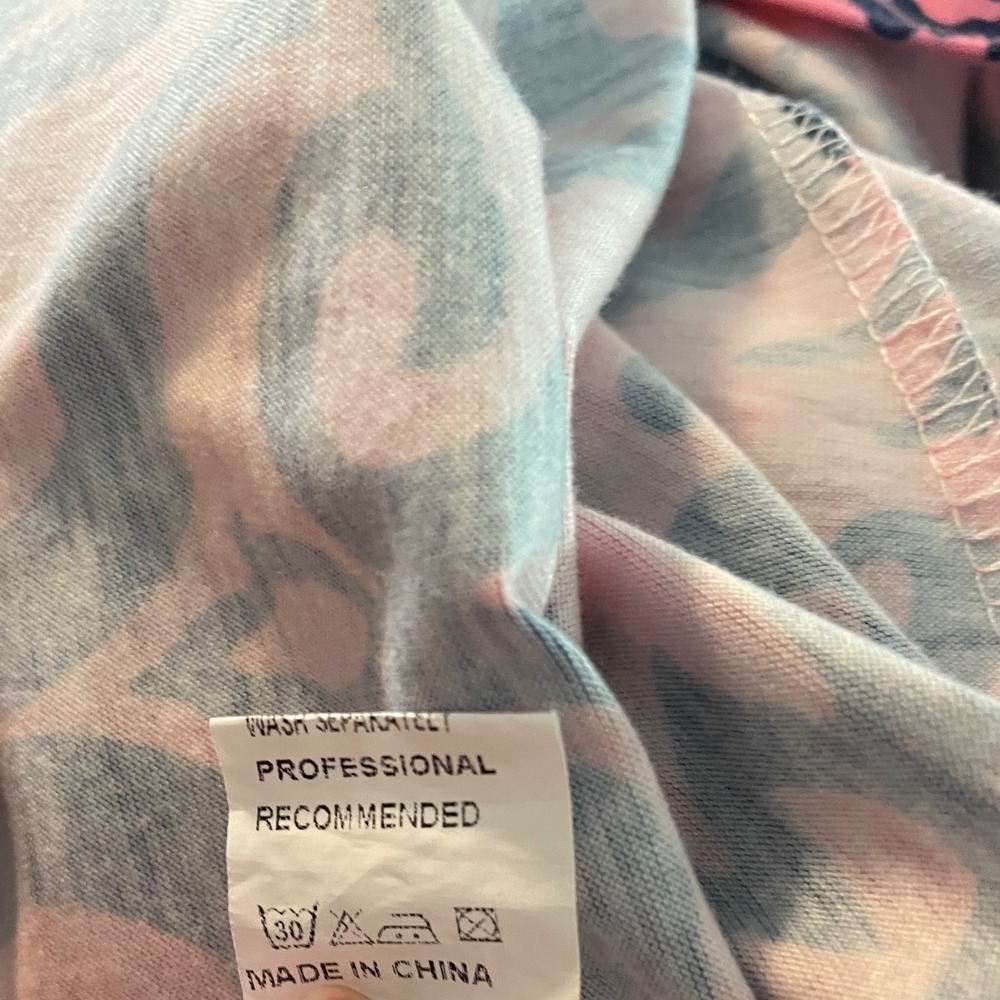 Women's Sleeveless Swing Shirt Dress Pink Navy Blue Damask Casual Sundress XL‎ - Picture 9 of 9